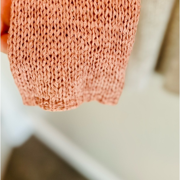 Nordstrom Easel Sweater Knit Light Weight LS Color Block Pink/Gray SZ Medium NEW - Picture 6 of 15